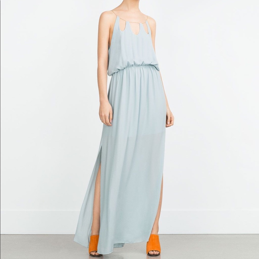 Zara | Long Dress with Chain Neckline